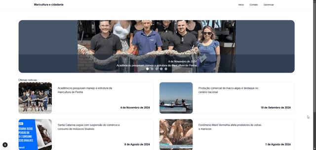 Banco de entrevistas - Maricultura e cidadania